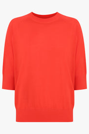 DRIES VAN NOTEN RTW Tuan Short Sleeve Knit | Light Red