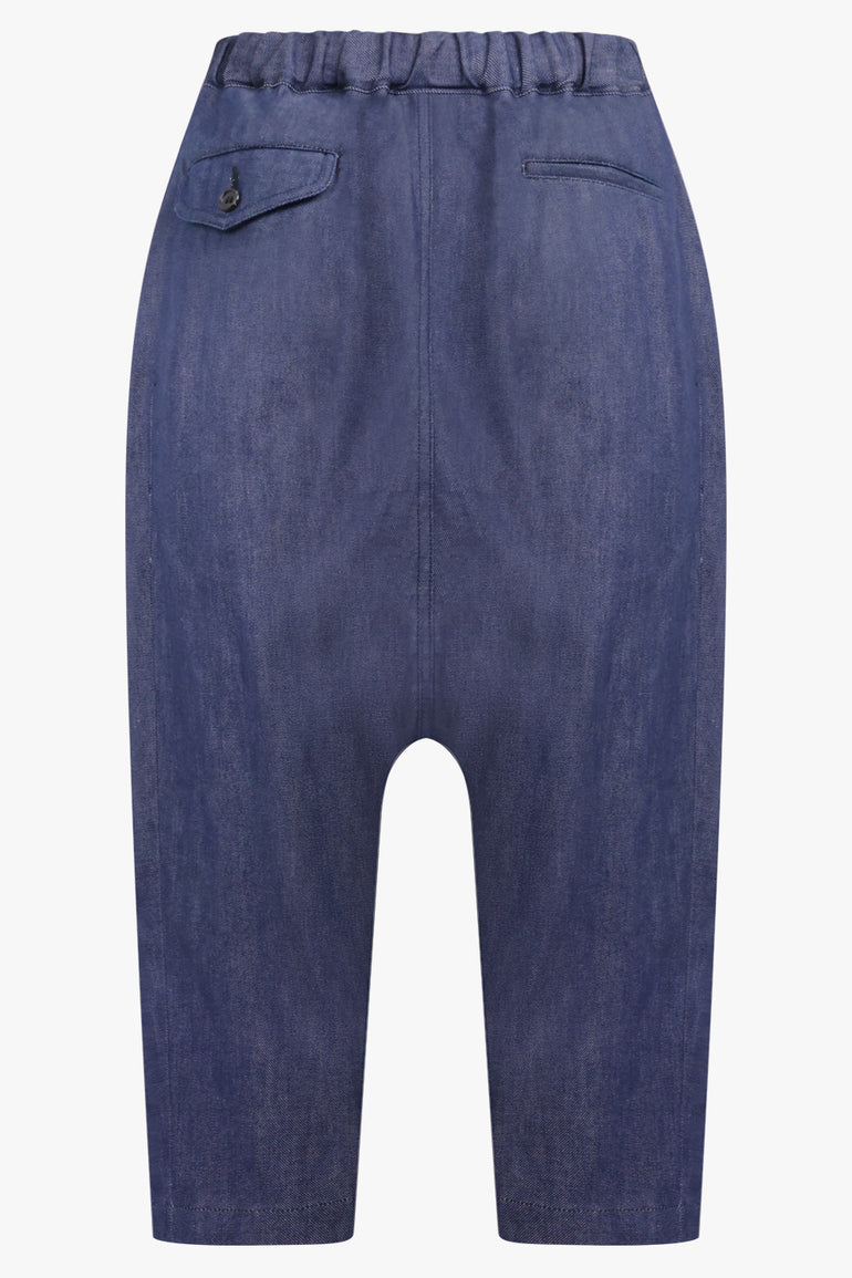 COMME DES GARCONS BLACK RTW Denim Crop Drawstring Pant | Blue