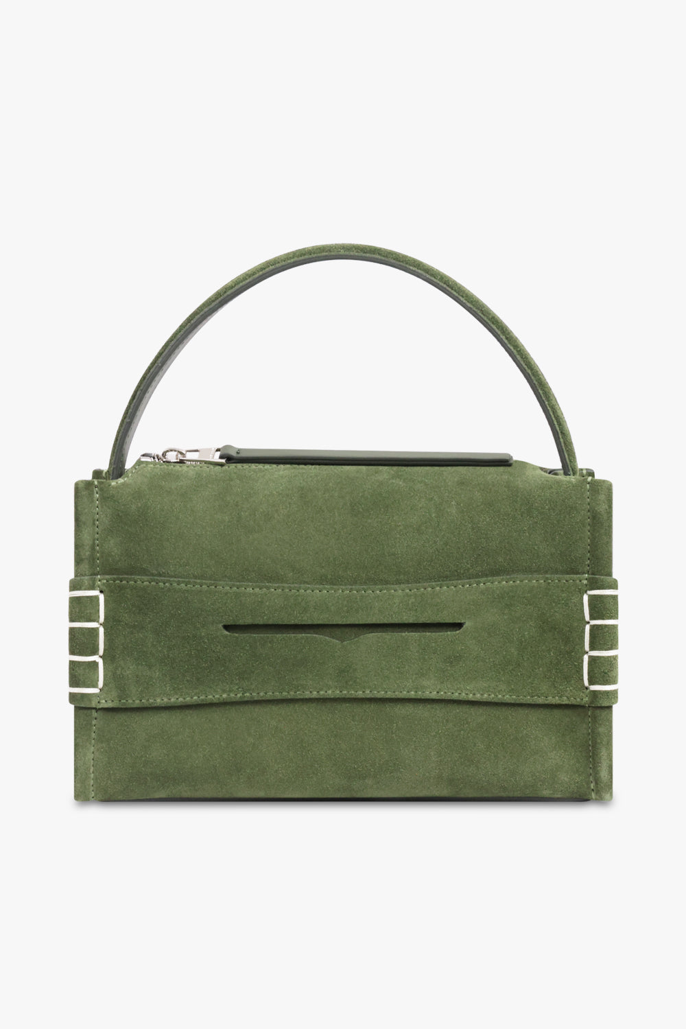JW ANDERSON BAGS GREEN / KHAKI Small Suede Loafer Bag | Khaki