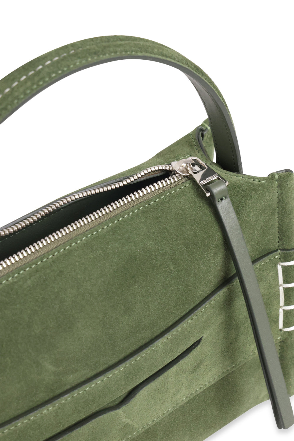 JW ANDERSON BAGS GREEN / KHAKI Small Suede Loafer Bag | Khaki