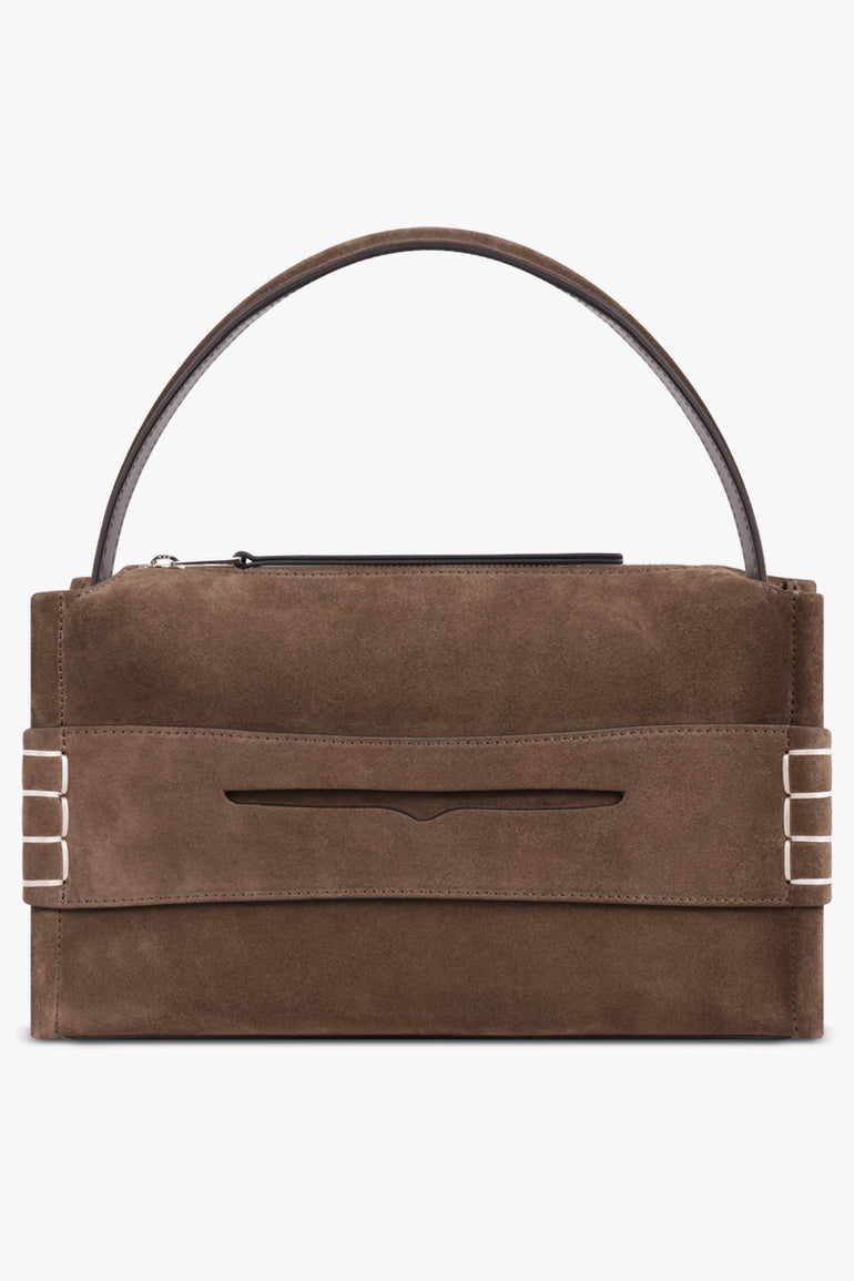 JW ANDERSON BAGS BROWN / BROWN Suede Loafer Bag | Brown