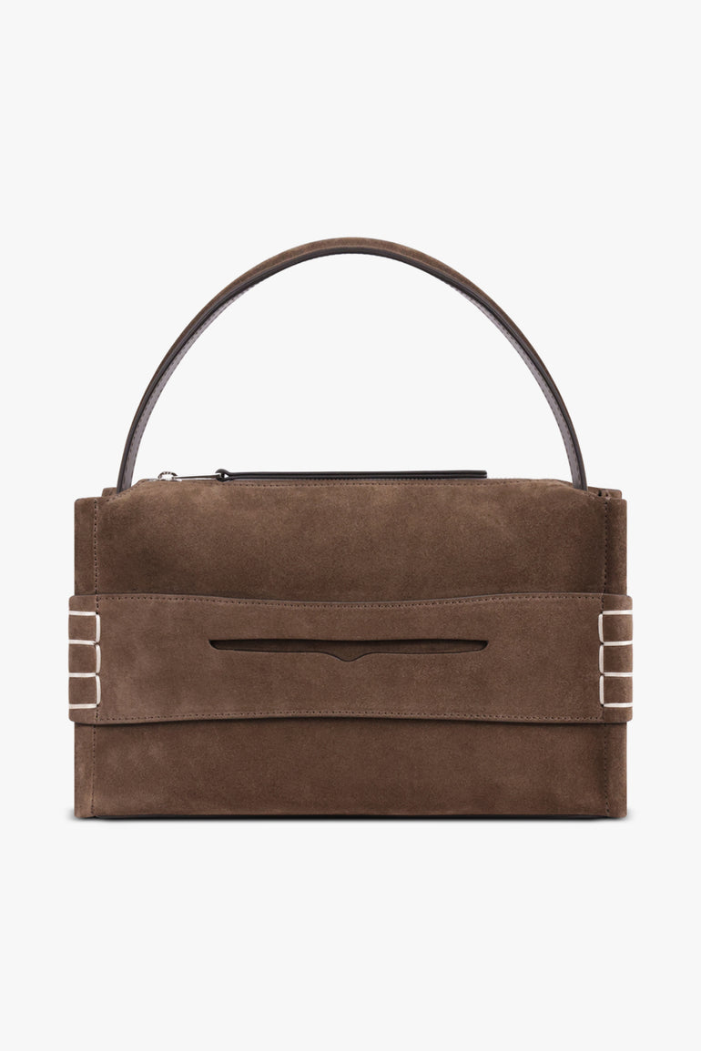 JW ANDERSON BAGS BROWN / BROWN Small Suede Loafer Bag | Brown