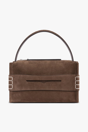 JW ANDERSON BAGS BROWN / BROWN Small Suede Loafer Bag | Brown
