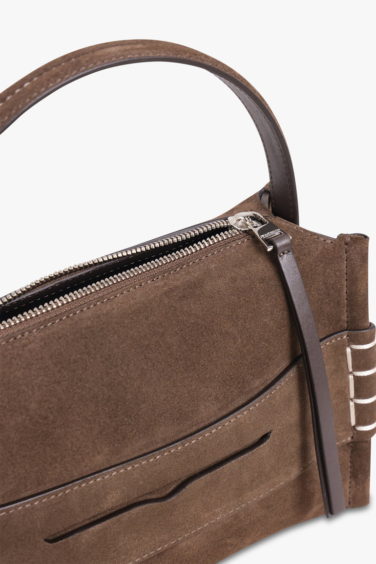 JW ANDERSON BAGS BROWN / BROWN Small Suede Loafer Bag | Brown