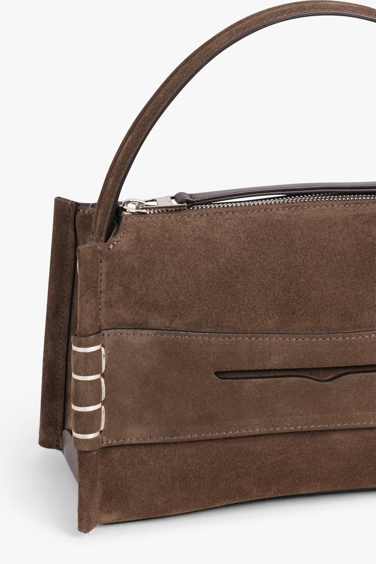 JW ANDERSON BAGS BROWN / BROWN Small Suede Loafer Bag | Brown