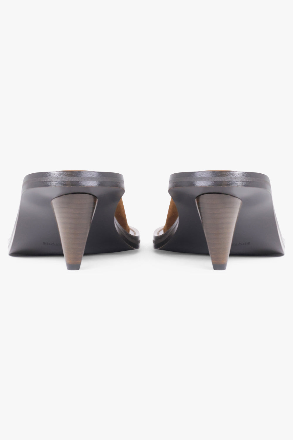 PHOEBE PHILO SHOES Strap Suede Mule 75mm | Dark Khaki