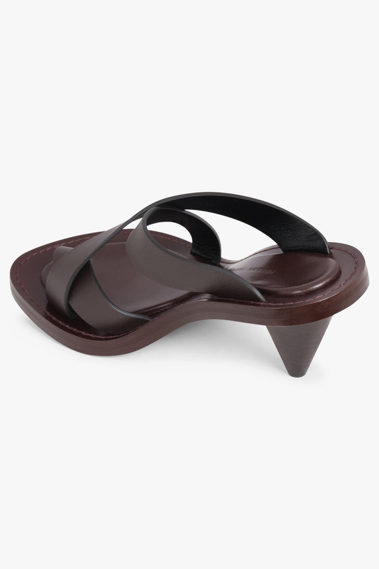 PHOEBE PHILO SHOES Strap Sandal 75mm | Oxblood