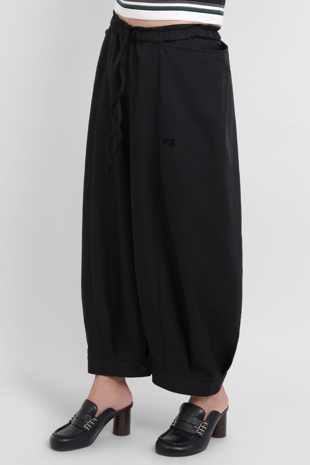 Y-3 RYW Sport Uniform Cropped Track Pant | Black