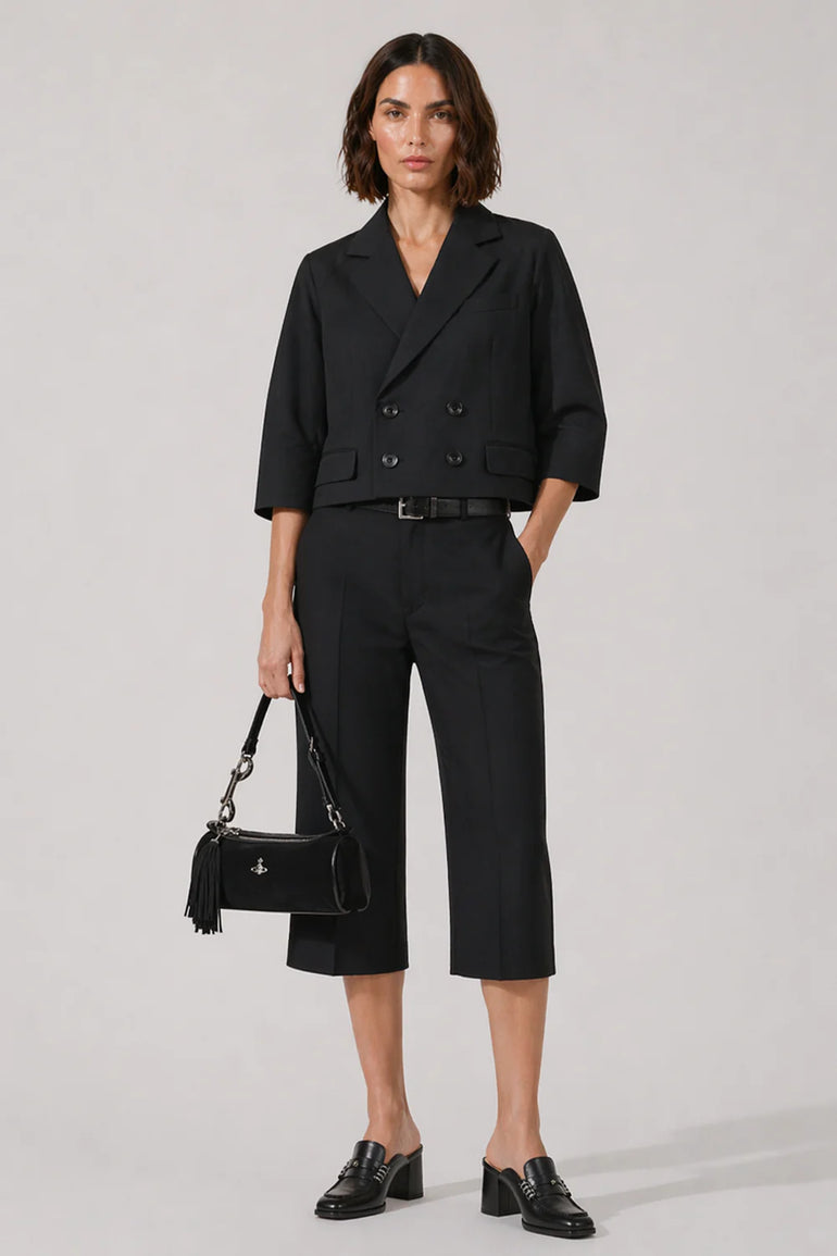 VIVIENNE WESTWOOD BAGS BLACK / Black Cindy Suede Cylinder Shoulder Bag | Black