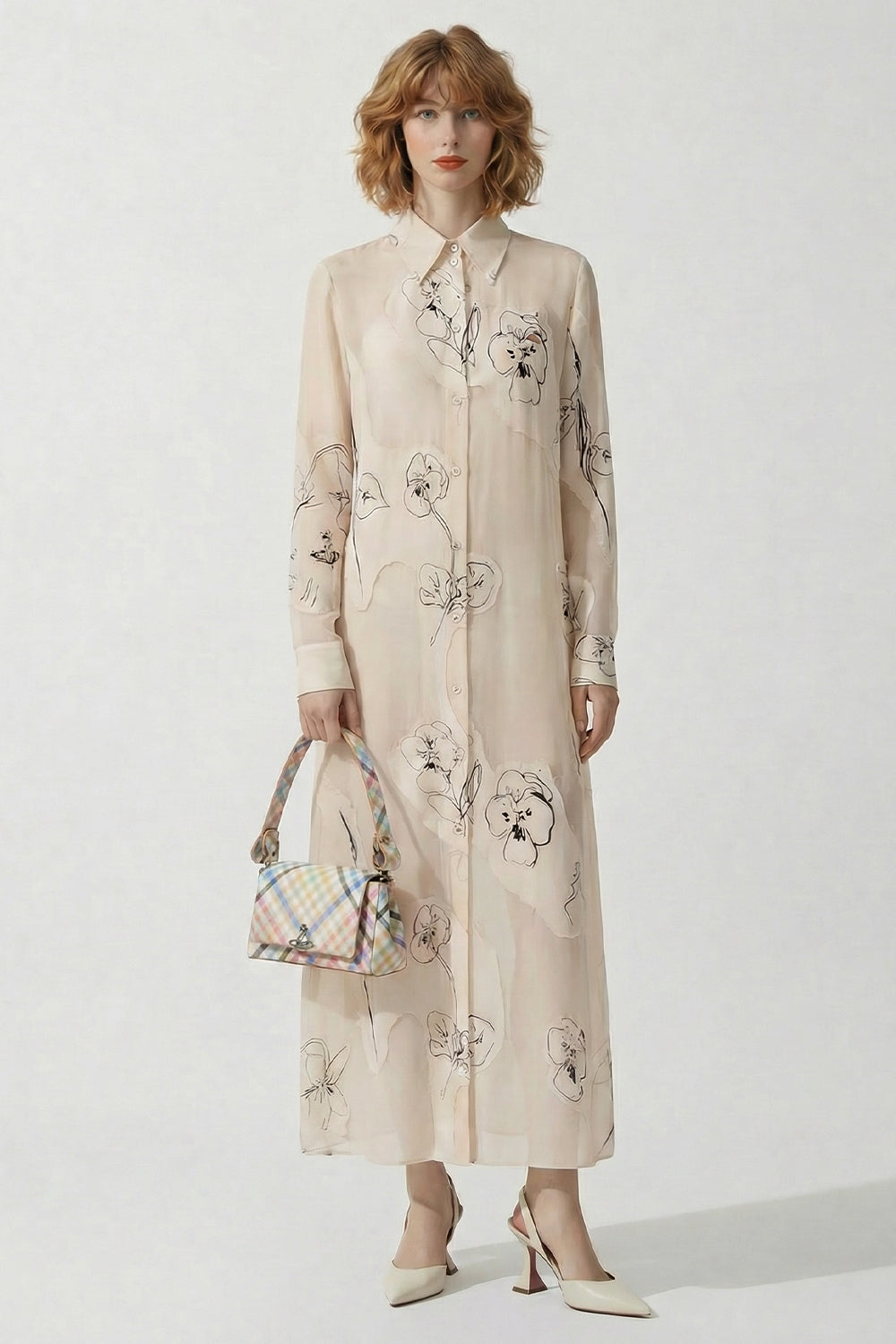 VIVIENNE WESTWOOD RTW VW Shirt Dress | Beige Flowers