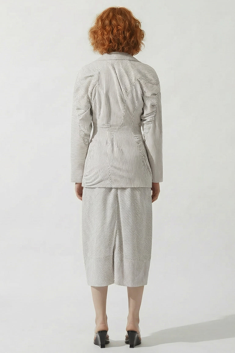 VIVIENNE WESTWOOD RTW Aerodrome Skirt | Blue/Brown Stripe