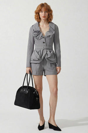 VIVIENNE WESTWOOD RTW Drunken Shorts | Gingham Grey