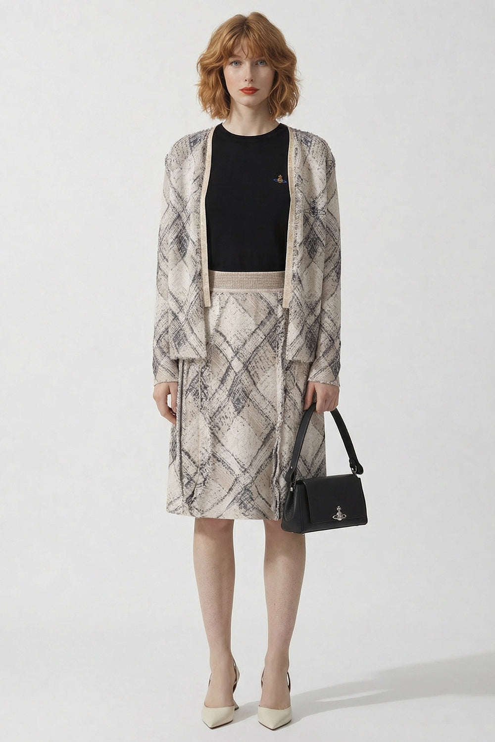 VIVIENNE WESTWOOD RTW Broken Tartan Skirt | Gold/Multi