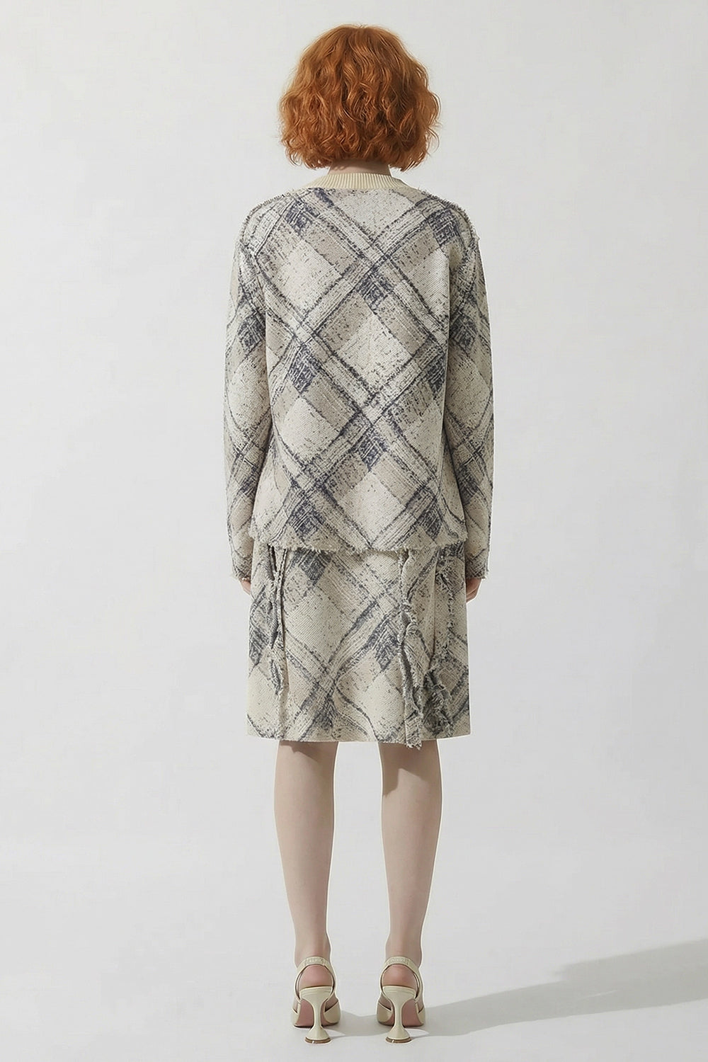 VIVIENNE WESTWOOD RTW Broken Tartan Cardigan | Gold/Multi