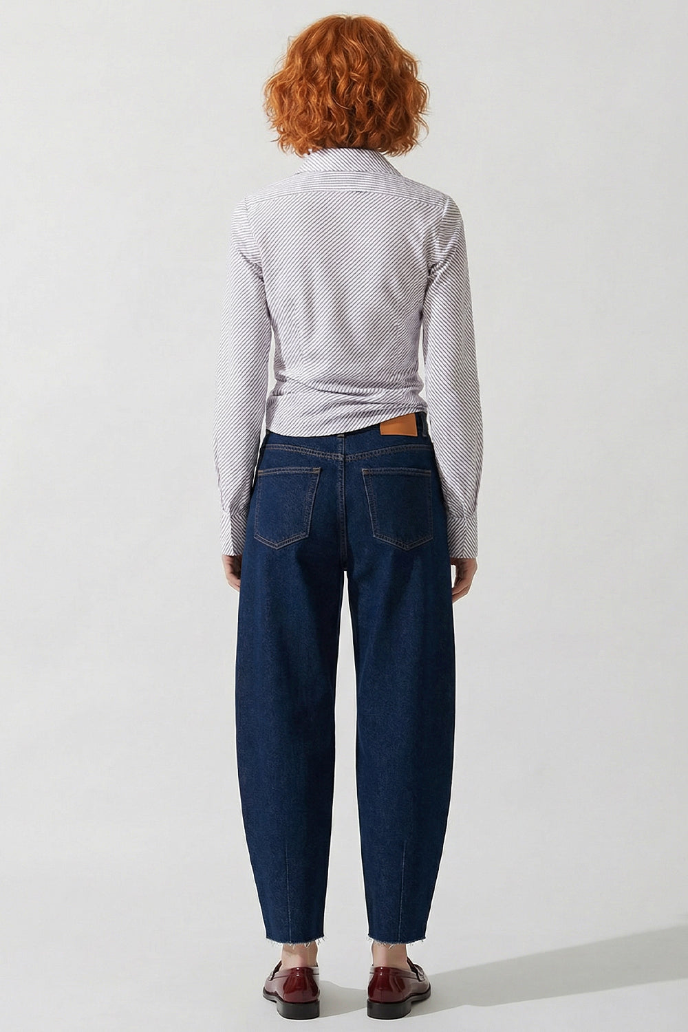 VIVIENNE WESTWOOD RTW Drunken Pinstripe Shirt | Blue/Brown Stripe