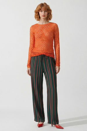 DRIES VAN NOTEN RTW Holletina Polka Dot Top | Red