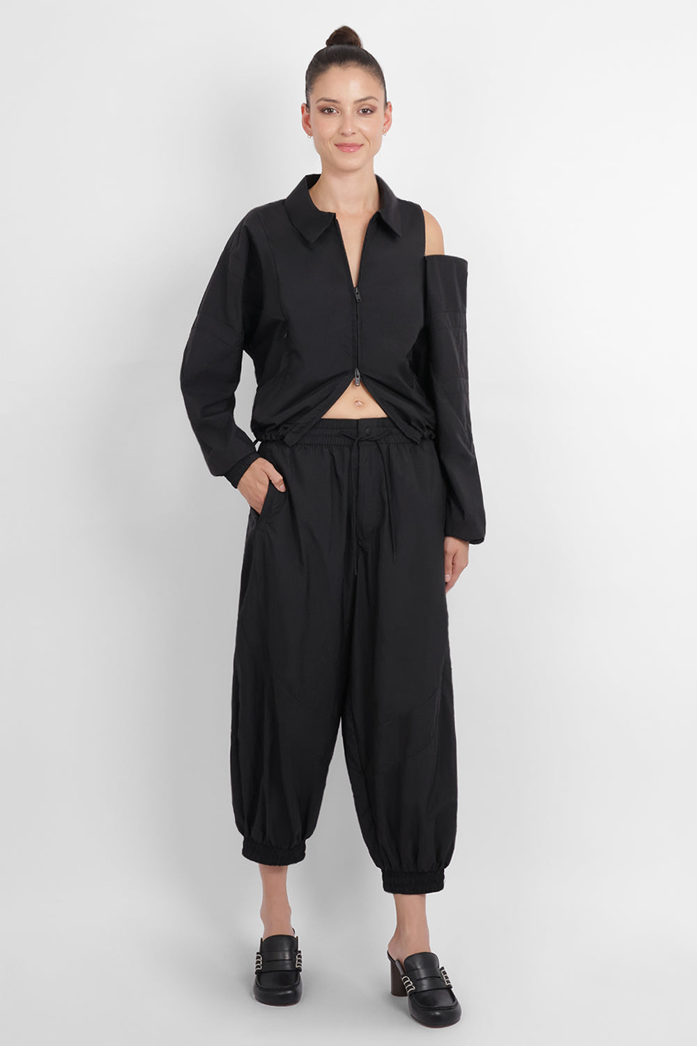 Y-3 RYW 3-Stripe Nylon Track Jacket | Black