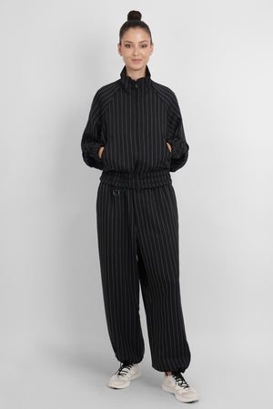 Y-3 RYW Pinstripe Sport Uniform Blouson Jacket | Black