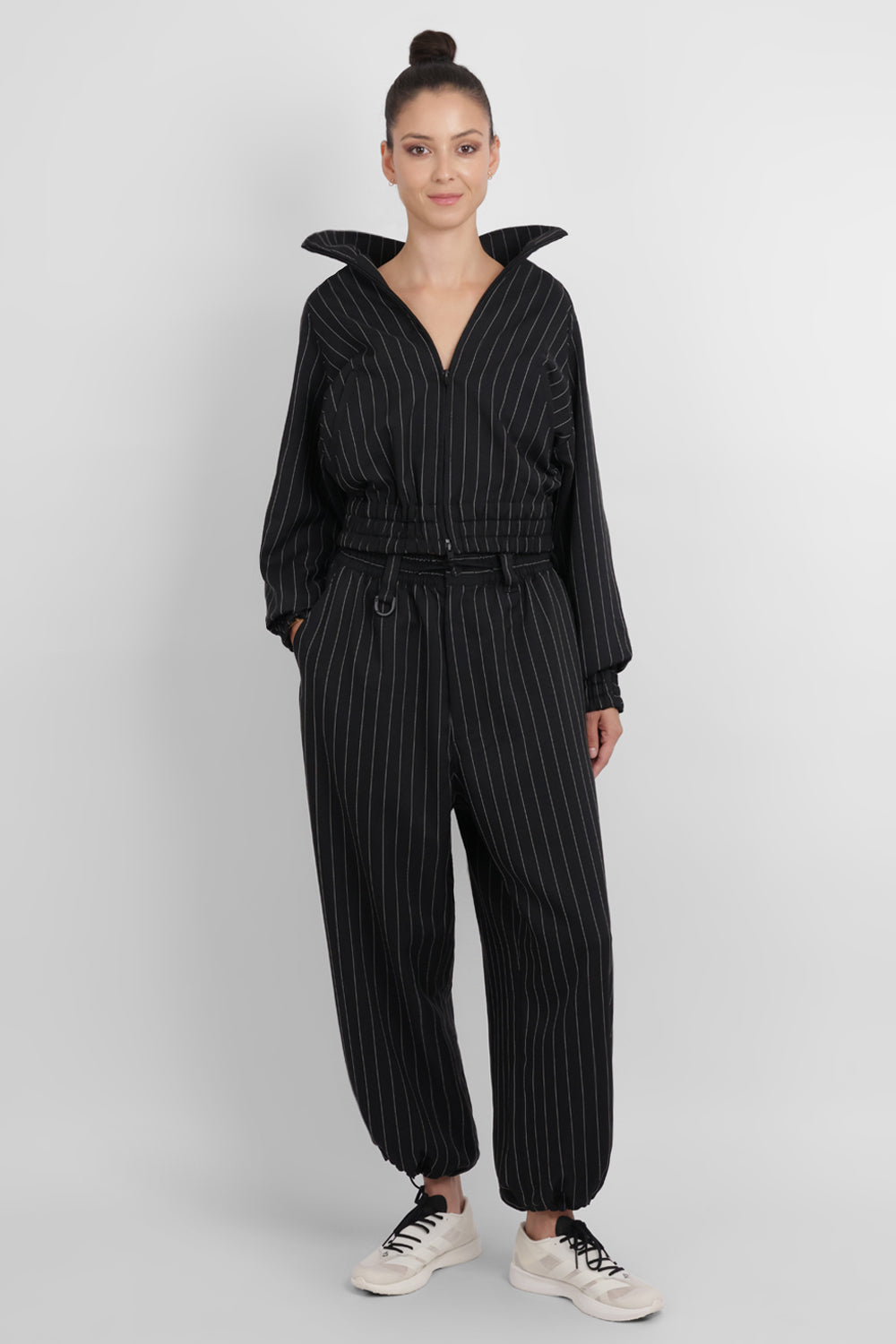 Y-3 RYW Pinstripe Sport Uniform Blouson Jacket | Black