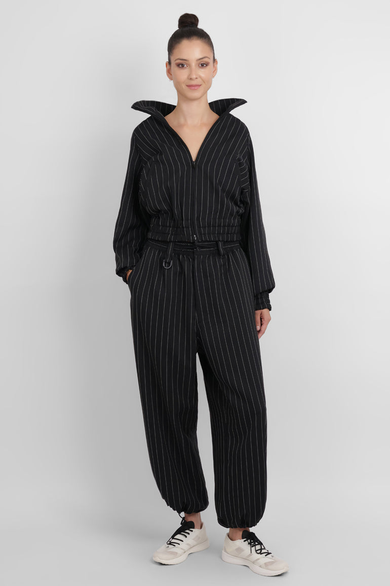 Y-3 RYW Pinstripe Sport Uniform Blouson Jacket | Black