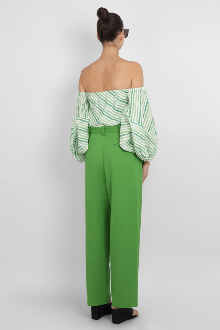 ROSIE ASSOULIN RTW Sporty Wide Leg Pant | Green