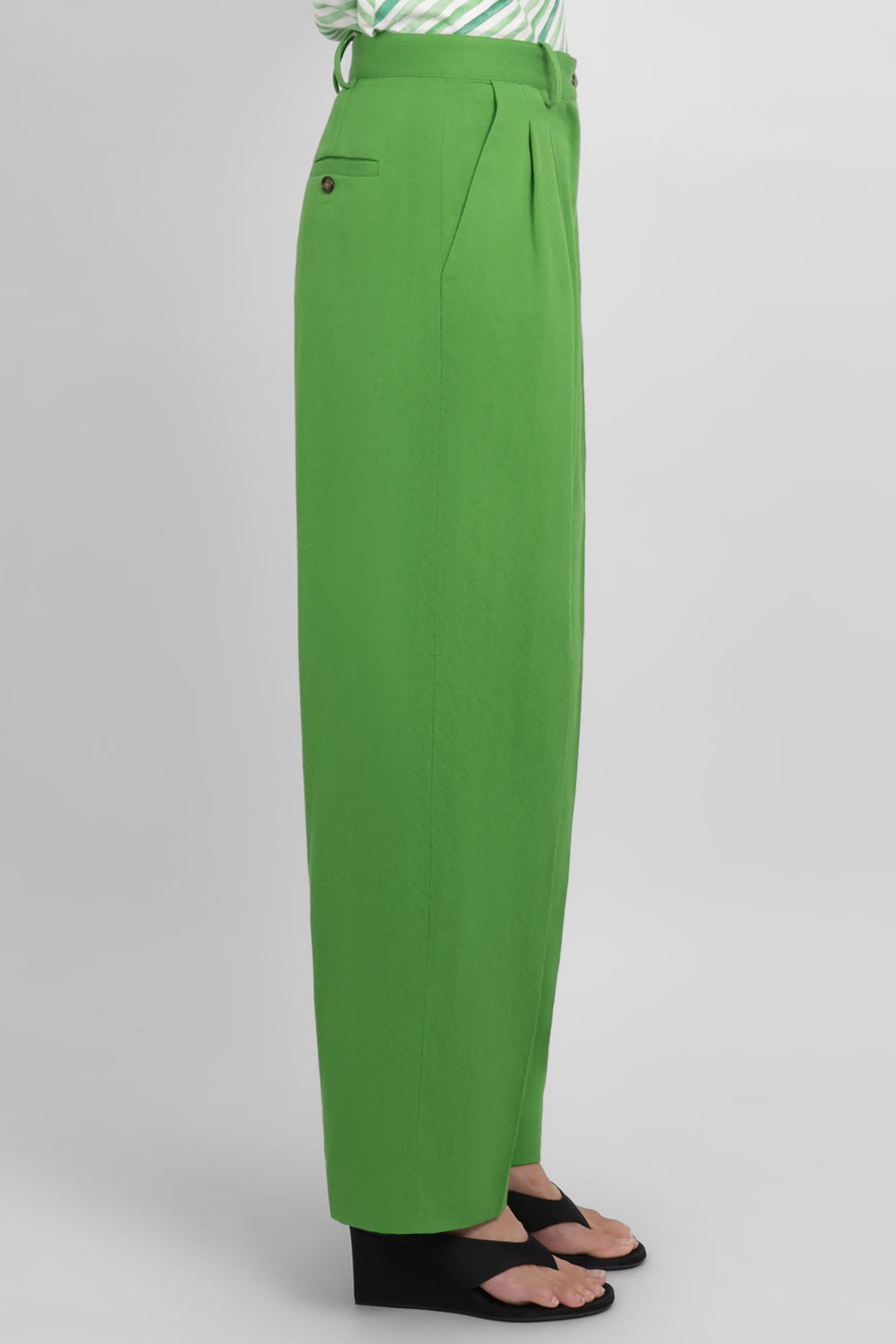 ROSIE ASSOULIN RTW Sporty Wide Leg Pant | Green