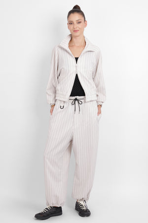 Y-3 RYW Pinstripe Sport Uniform Blouson Jacket | Chapea