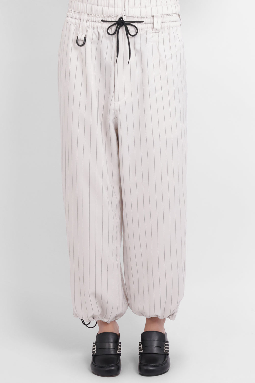 Y-3 RYW Pinstripe Sport Uniform Wide-Leg Trouser | Chapea