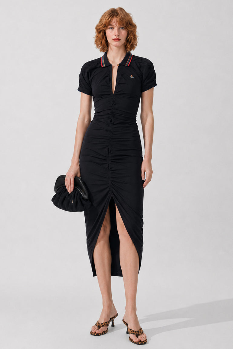 VIVIENNE WESTWOOD RTW Pulling Polo Midi Dress | Black