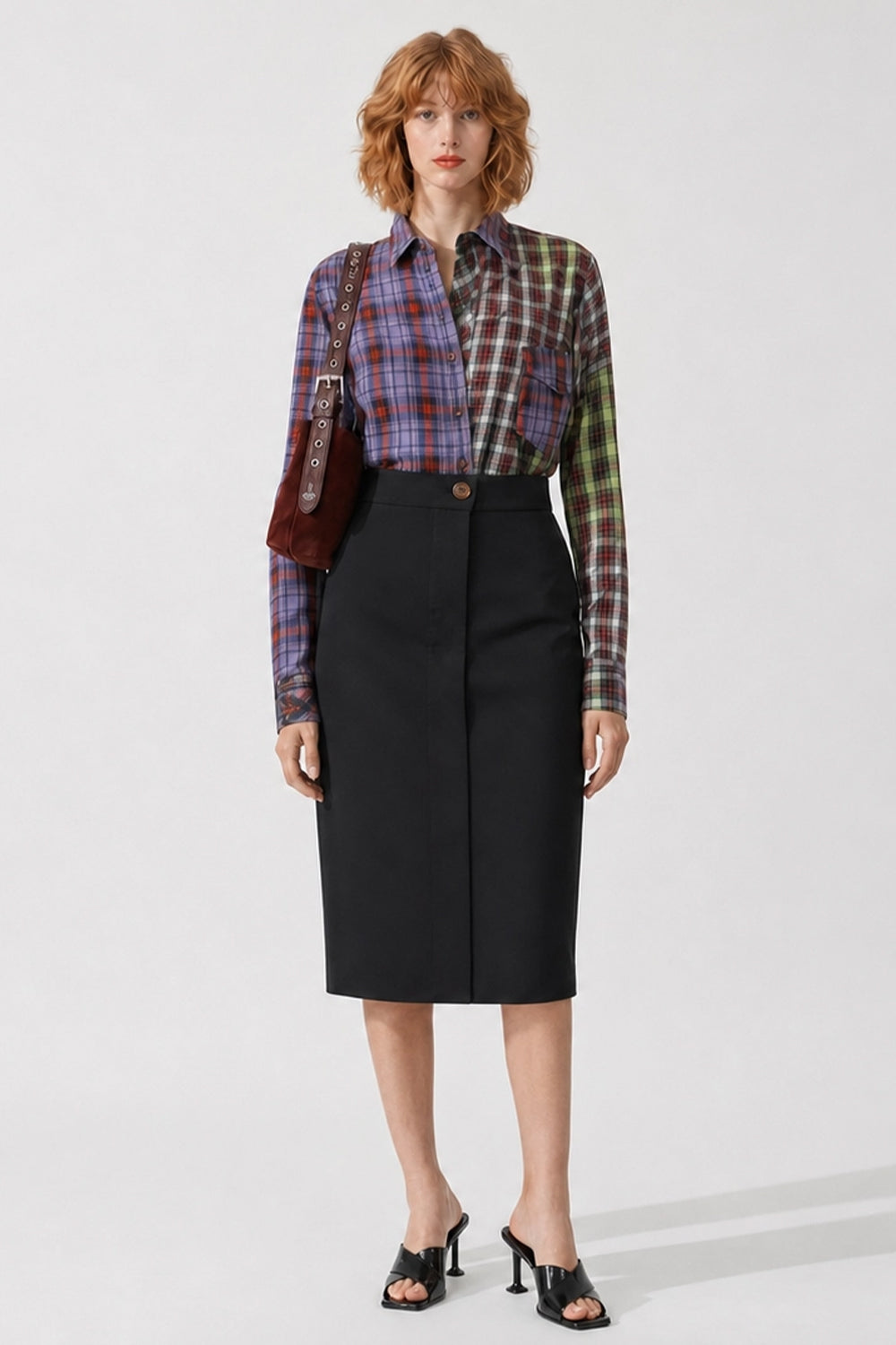 VIVIENNE WESTWOOD RTW Chaos Oversized Check Shirt | Red/Multi