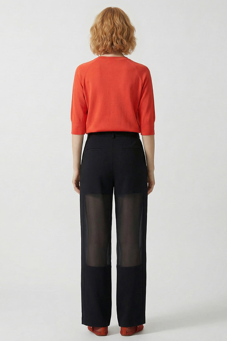 DRIES VAN NOTEN RTW Tuan Short Sleeve Knit | Light Red