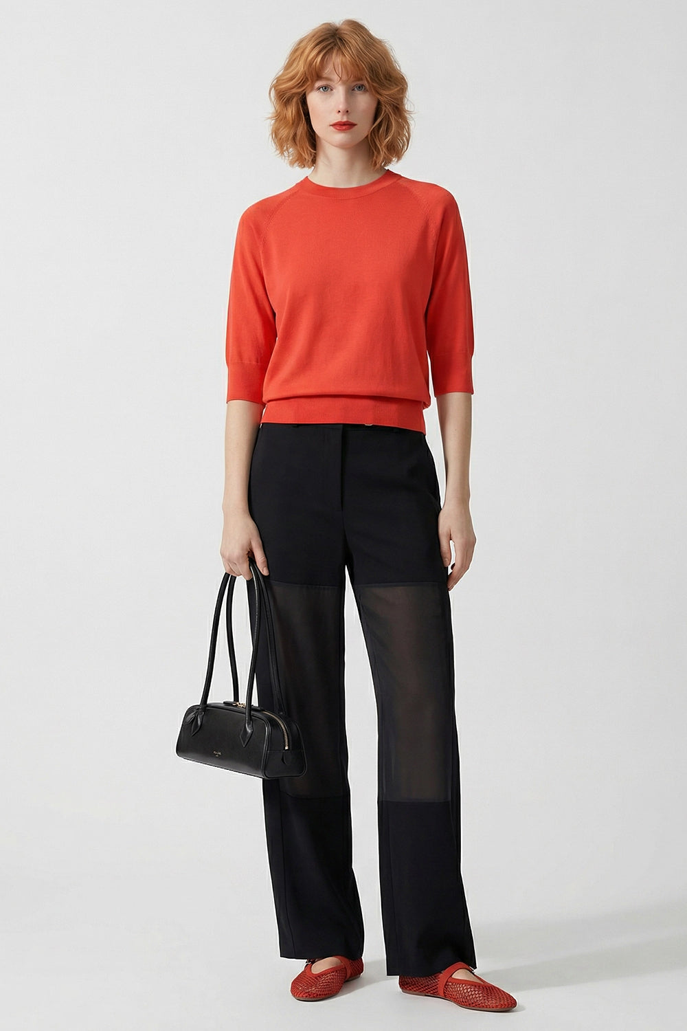 DRIES VAN NOTEN RTW Tuan Short Sleeve Knit | Light Red