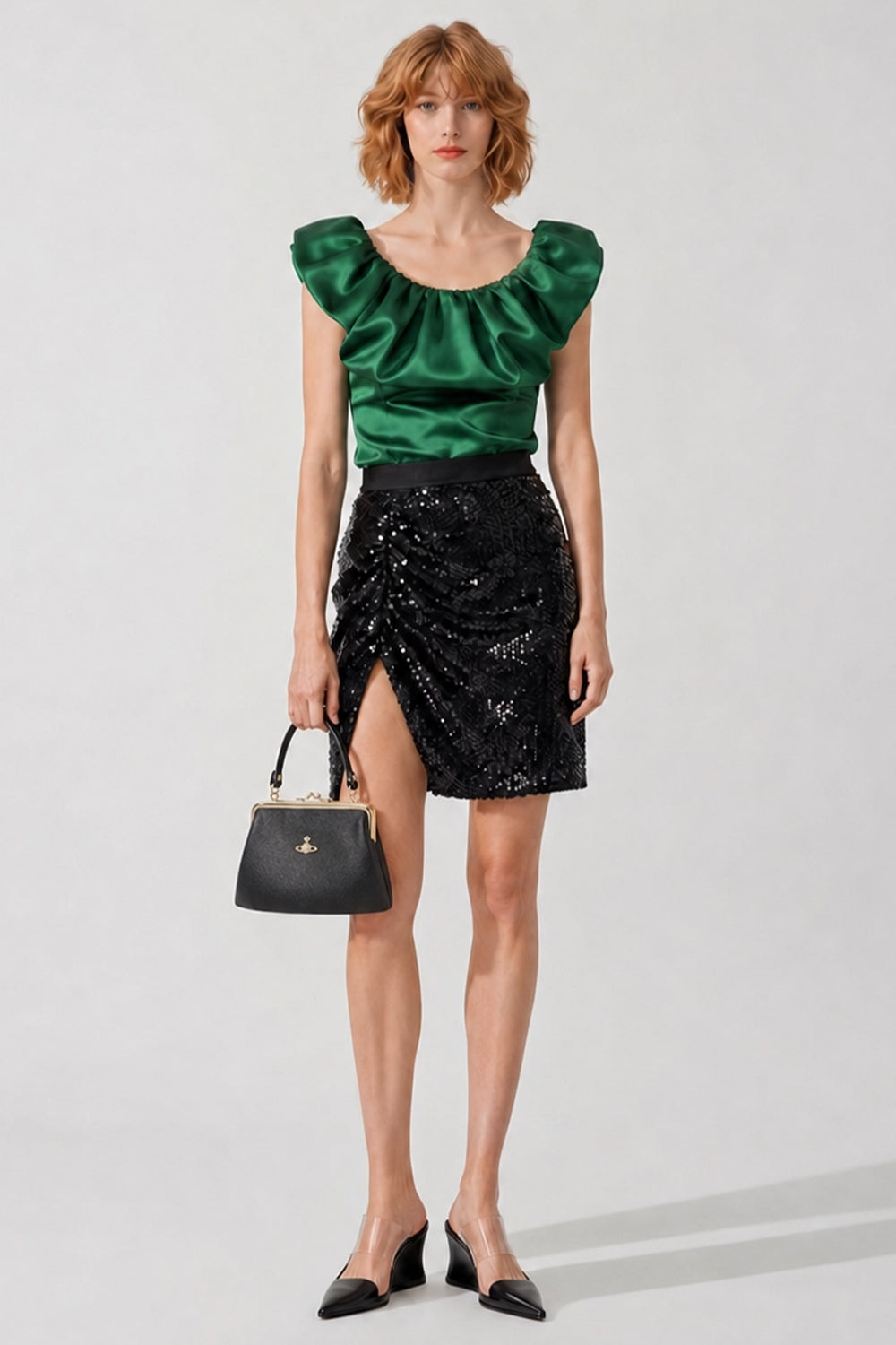 VIVIENNE WESTWOOD RTW Ginnie Adjustable Silky Top | Green