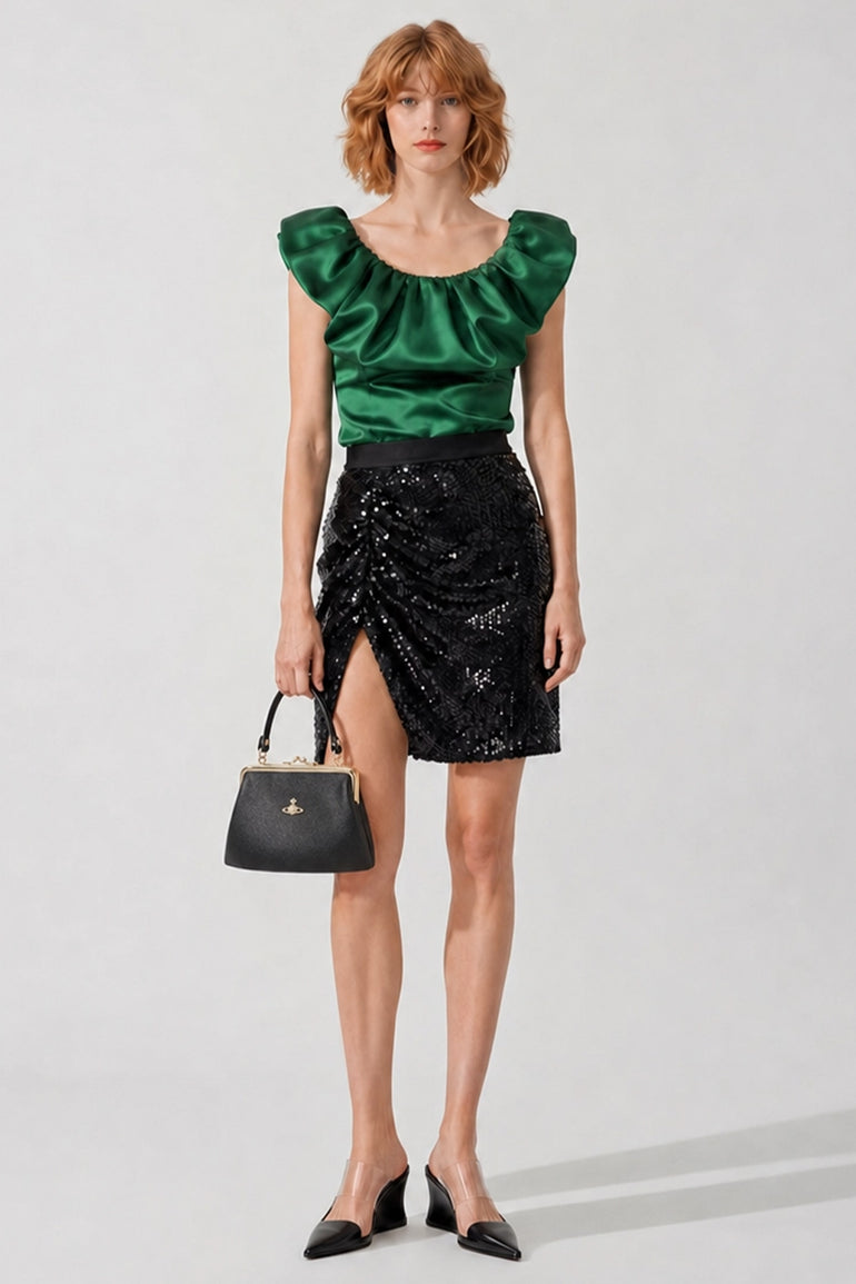 VIVIENNE WESTWOOD RTW Ginnie Adjustable Silky Top | Green