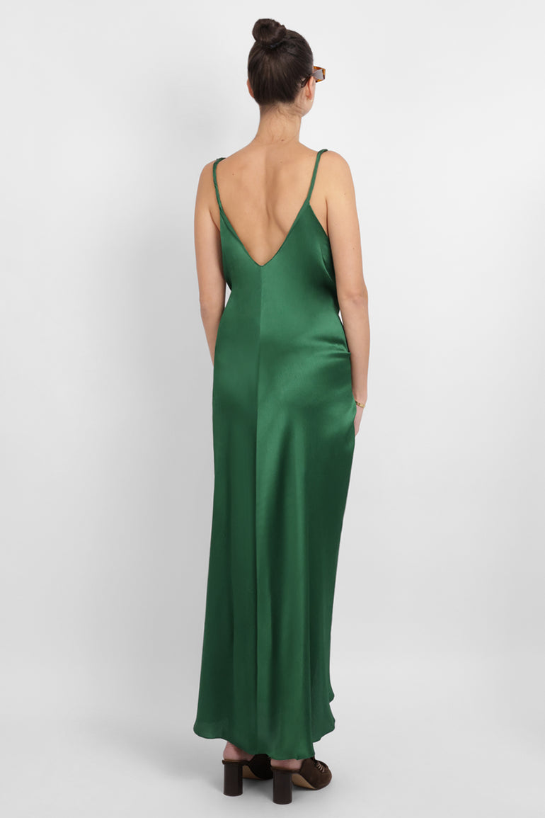 JW ANDERSON RTW Cami Knot Waist Maxi Dress | Bottle Green