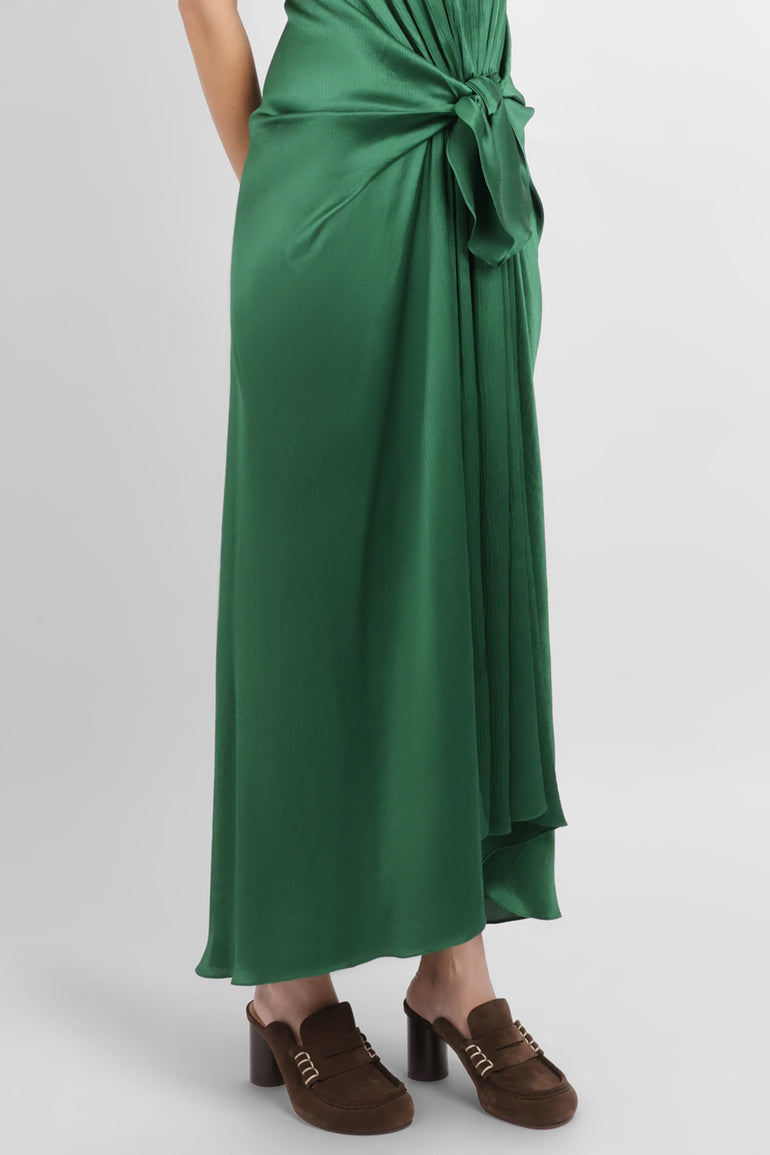 JW ANDERSON RTW Cami Knot Waist Maxi Dress | Bottle Green