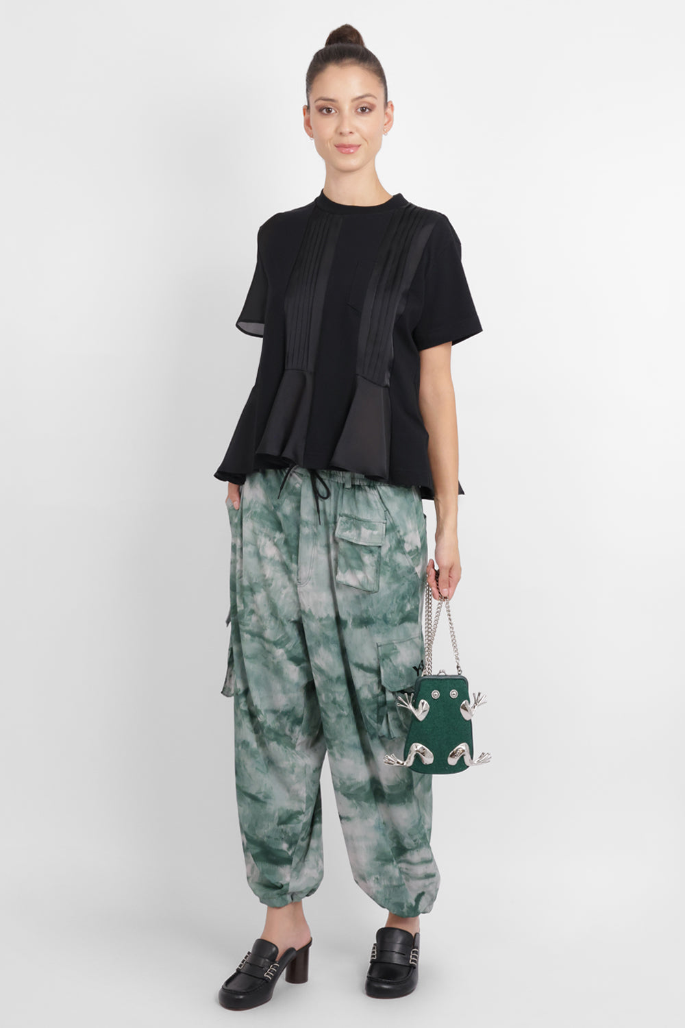 Y-3 RYW Utility All-Over Print Pant | Green/Multicolour