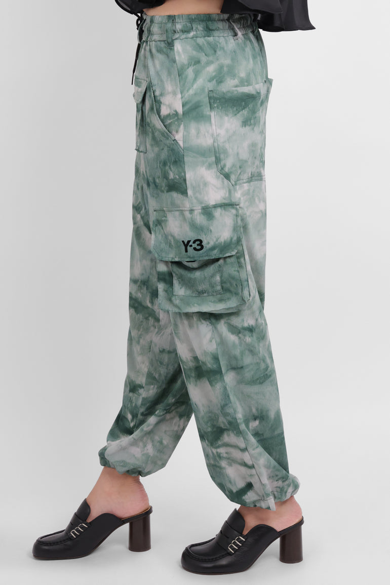 Y-3 RYW Utility All-Over Print Pant | Green/Multicolour