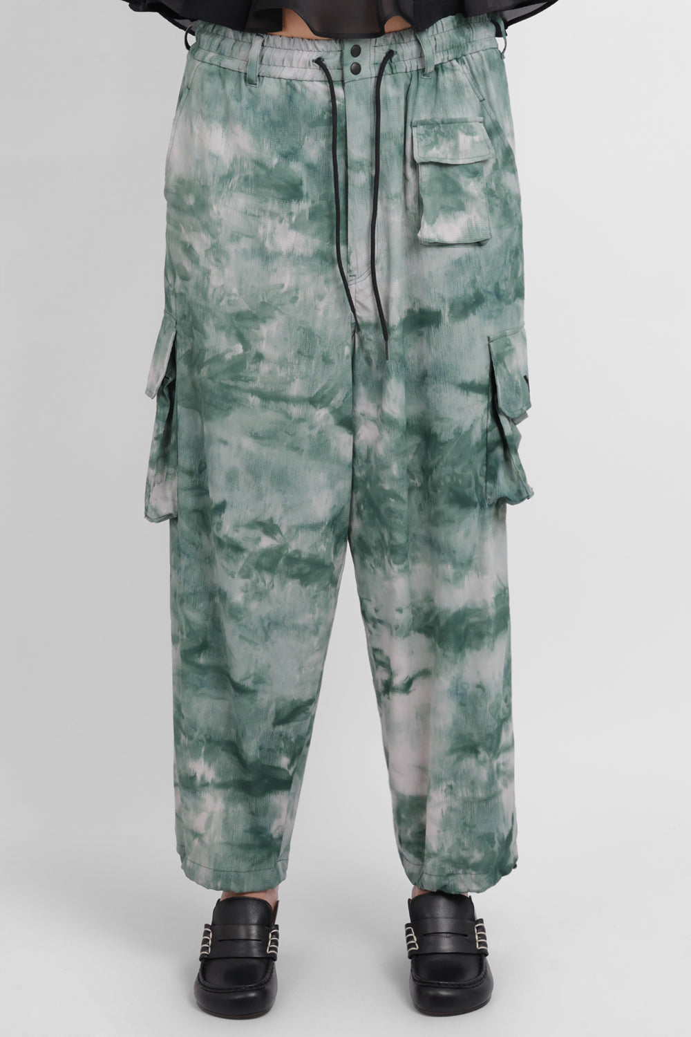 Y-3 RYW Utility All-Over Print Pant | Green/Multicolour