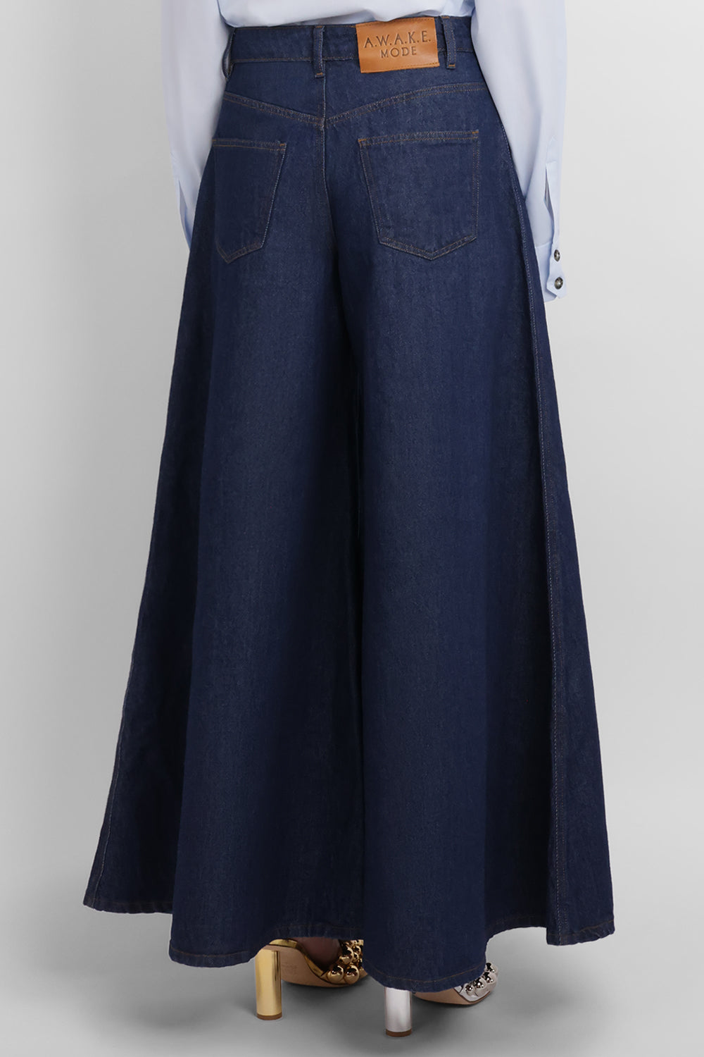 AWAKE MODE RYW Super Wide Leg Mirror Jean | Indigo Rinse Wash