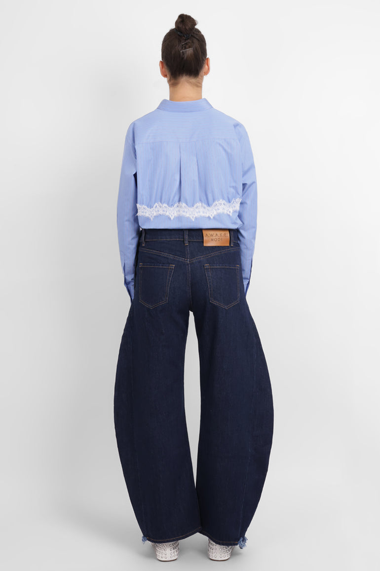 AWAKE MODE RYW Mirror Side Insert Jean | Indigo Rinse Wash