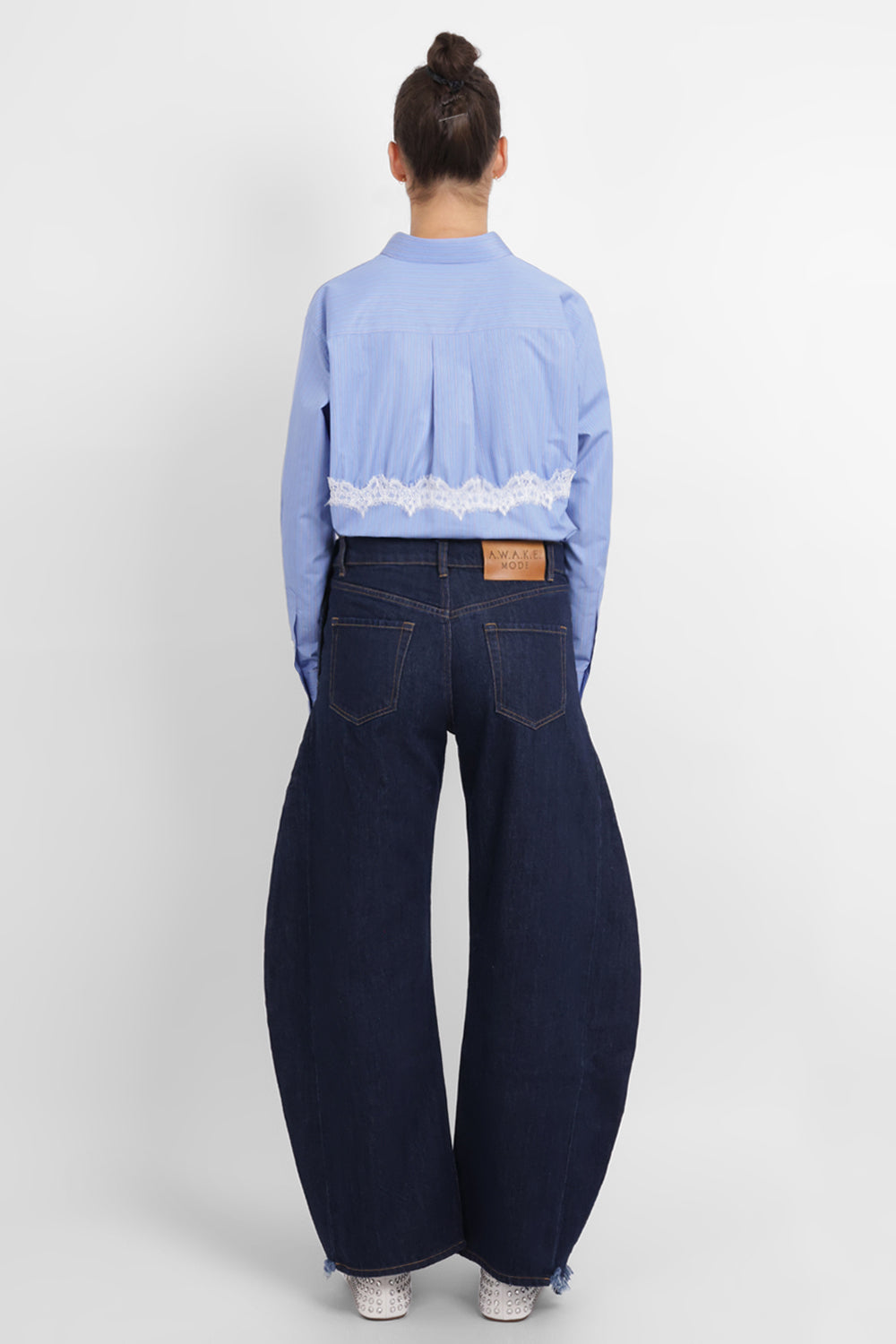 AWAKE MODE RYW Mirror Side Insert Jean | Indigo Rinse Wash