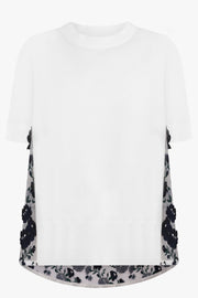 SACAI RTW Floral Embroidery Pullover | White