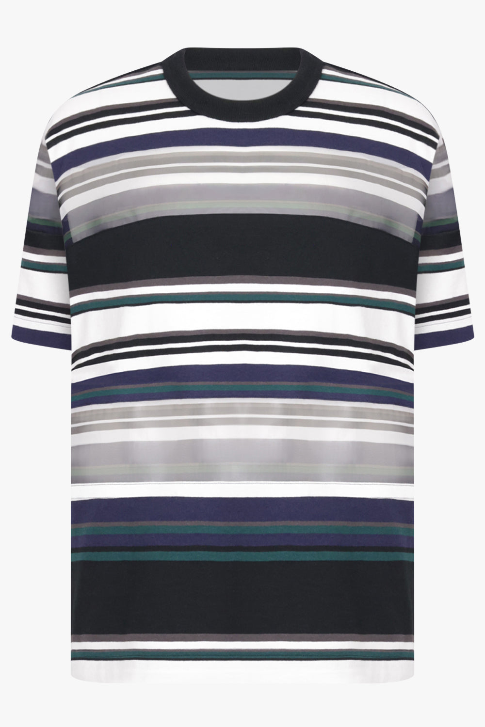 SACAI RTW Stripe Cotton Jersey T-Shirt