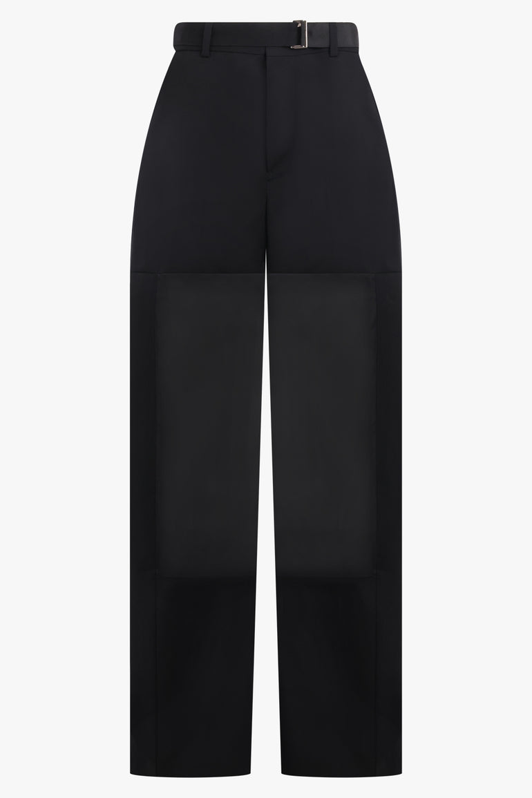SACAI RTW Sheer Panel Tailored Suiting Pants | Black