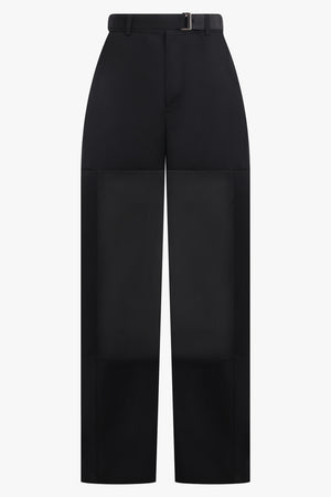SACAI RTW Sheer Panel Tailored Suiting Pants | Black