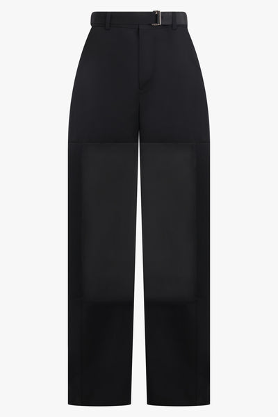 Sheer Panel Tailored Suiting Pants | Black – Parlour X