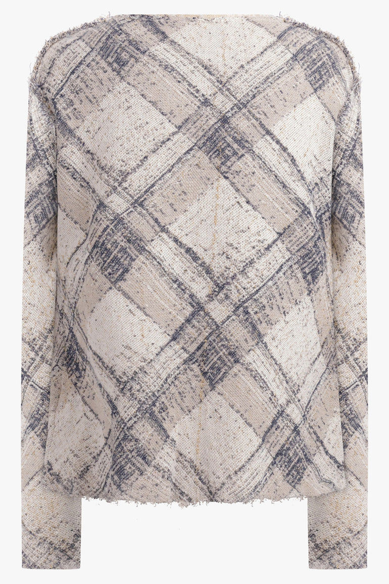 VIVIENNE WESTWOOD RTW Broken Tartan Cardigan | Gold/Multi