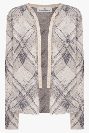 VIVIENNE WESTWOOD RTW Broken Tartan Cardigan | Gold/Multi