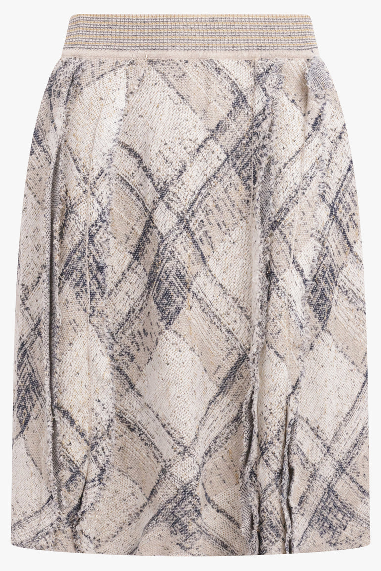 VIVIENNE WESTWOOD RTW Broken Tartan Skirt | Gold/Multi